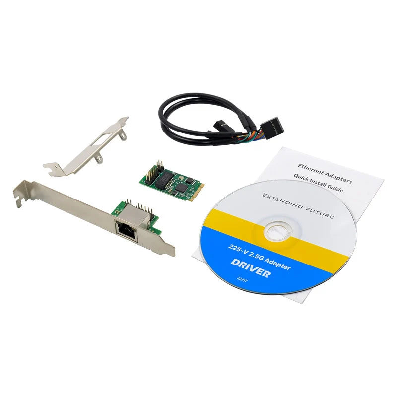 B+M Key M.2 to 2.5 Gigabit Ethernet Adapter (2500Mbps)