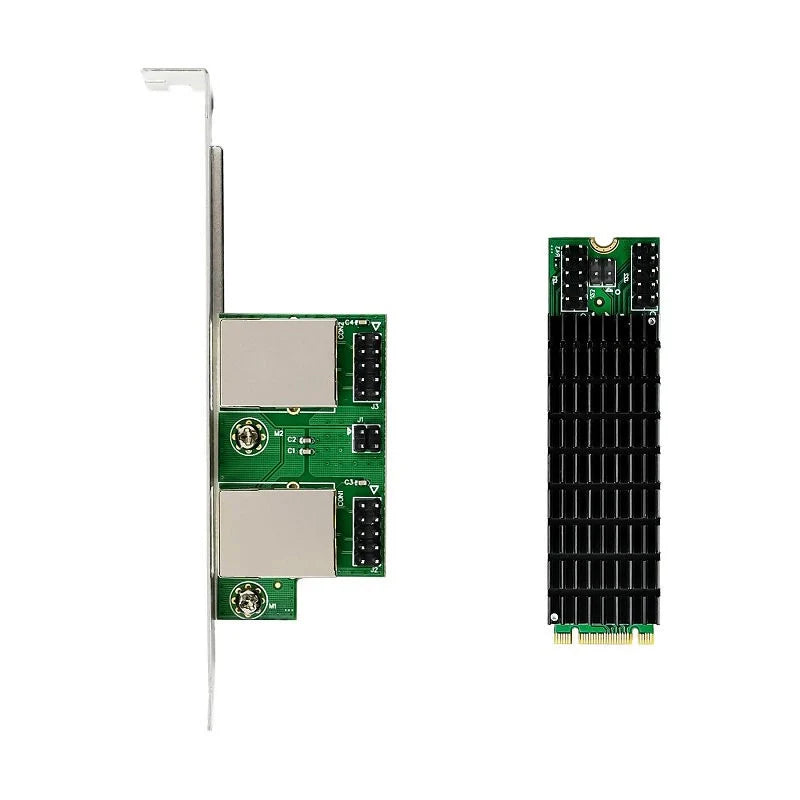 M.2 Dual Port 2.5Gbps PCIe Gigabit LAN Adapter