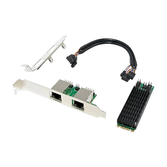 M.2 Dual Port 2.5Gbps PCIe Gigabit LAN Adapter