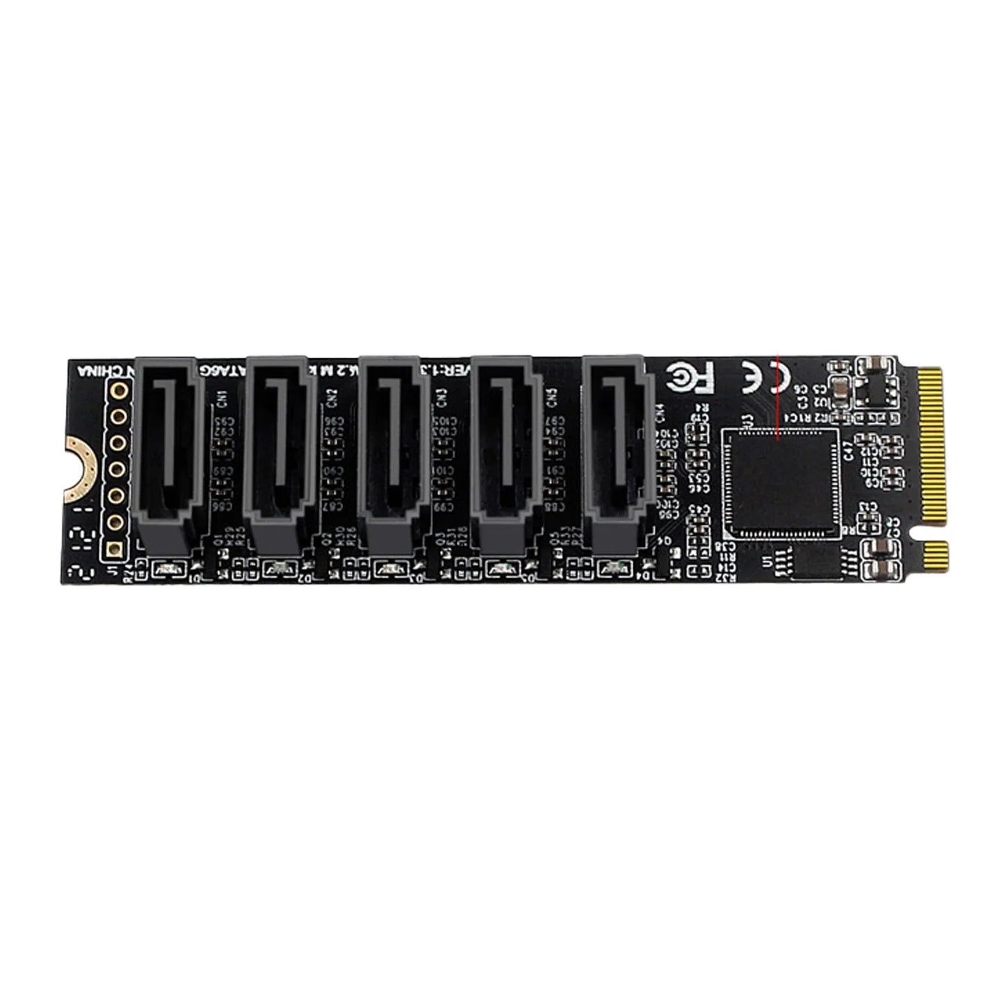 M.2 PCIe to 5-Port SATA 3.0 Expansion Card